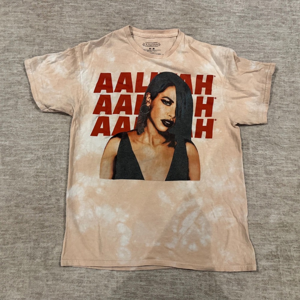 Aaliyah Graphic T-Shirt Greatest Hits 1996 Tie Dye Tee Medium‎
